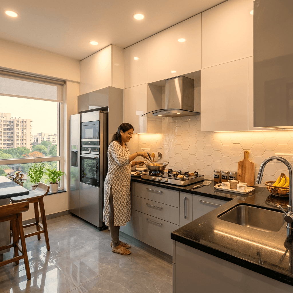 Modern 3 BHK Flat for Rent in Paschim Vihar B Block